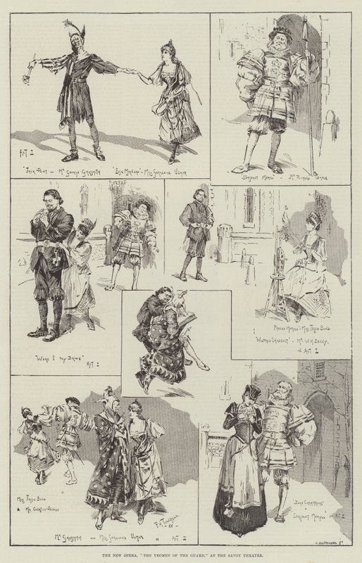 The New Opera, The Yeomen of the Guard, på Savoy Theatre av Frederick Henry Townsend