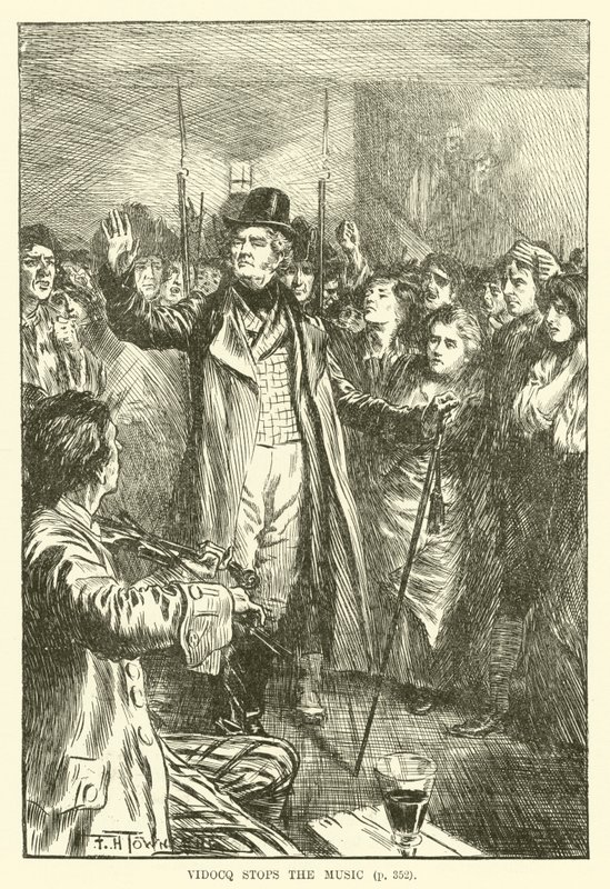 Vidocq stoppar musiken (gravyr) av Frederick Henry Townsend