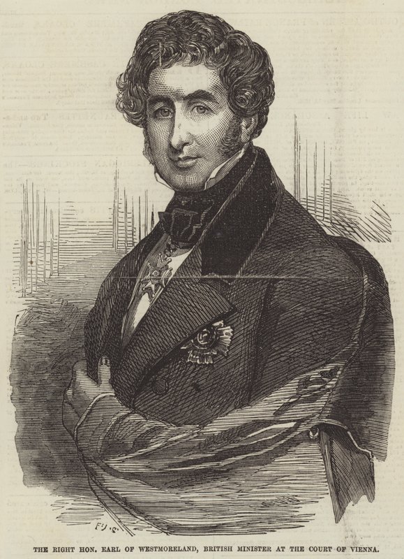 The Right Honorable Earl of Westmorland, brittisk minister vid domstolen i Wien av Frederick John Skill