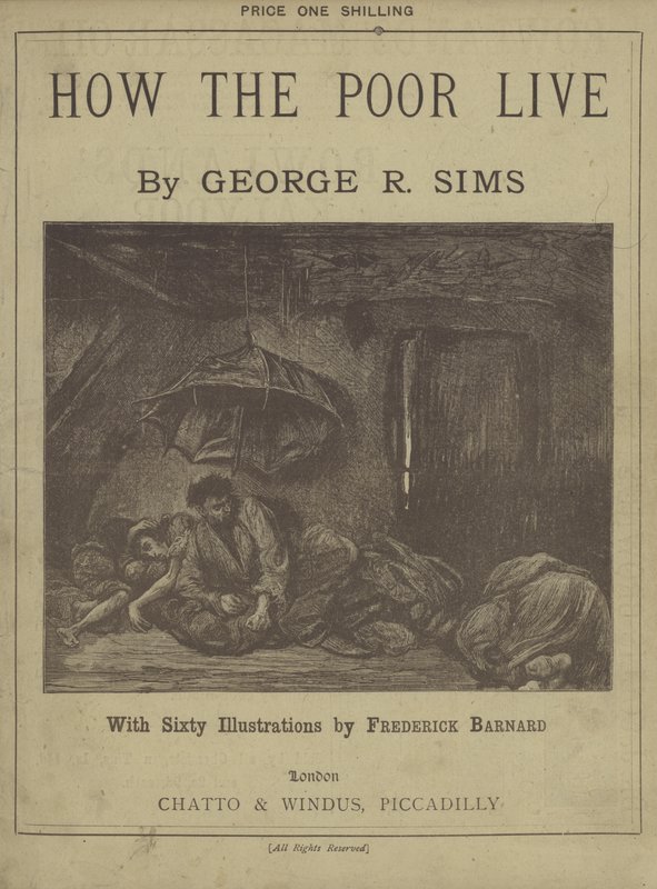 Titelsidan på How The Poor Live av George R Sims av Frederick L. Bernard