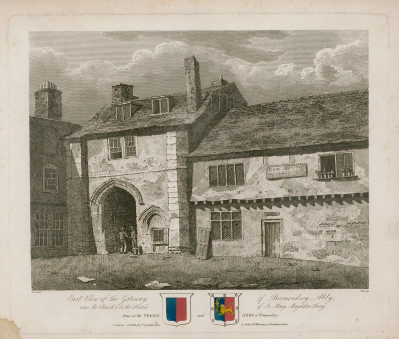 Porten till Bermondsey Abbey av Frederick Nash