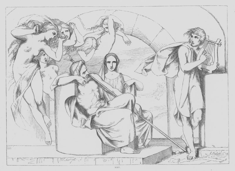 John Milton, Il Penseroso (gravyr) av Frederick Richard Pickersgill