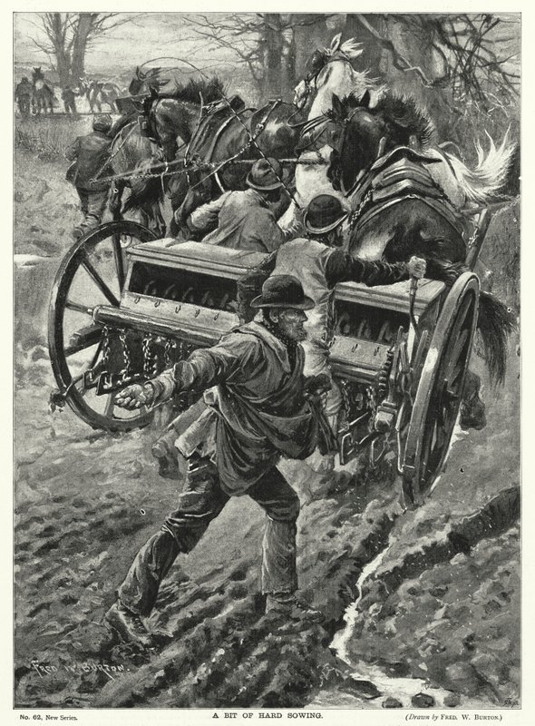 Lite hård sådd (litho) av Frederick William (after) Burton