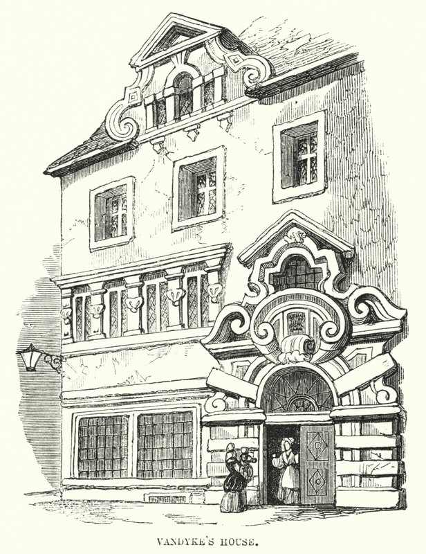 Vandykes hus (gravyr) av Frederick William Fairholt