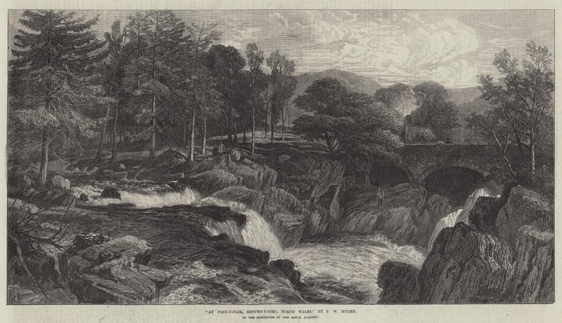 Vid Pont-y-Pair, Bettws-y-Coed, norra Wales av Frederick William Hulme