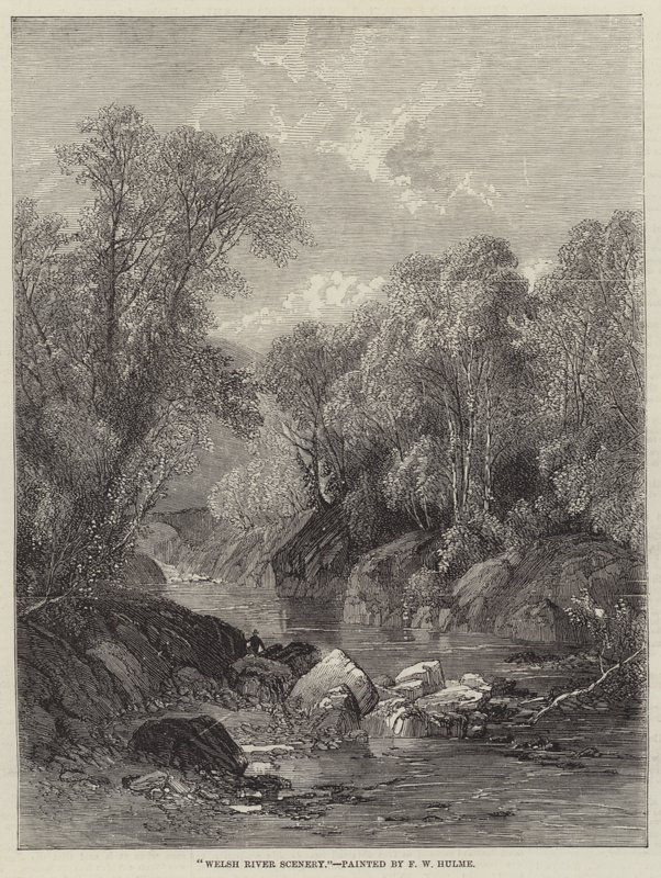 Landskap vid Welsh River av Frederick William Hulme