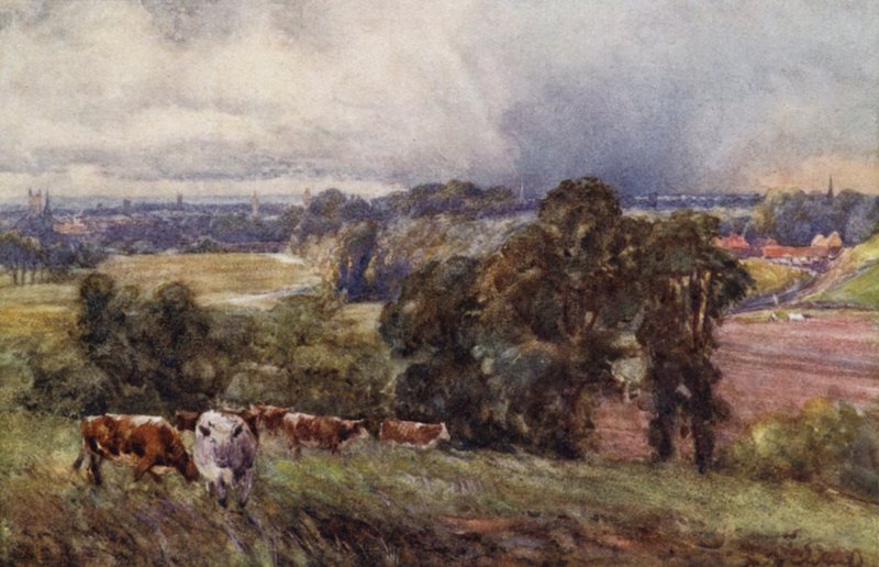 Leamington och Warwick från Campion Hills av Frederick William Newton Whitehead