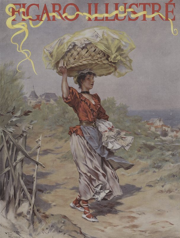 I Biarritz. Omslag till Le Figaro Illustre, mars 1895 av Frederik Hendrik Kaemmerer