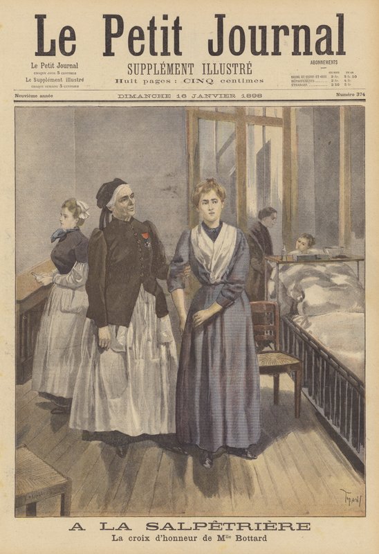 På Salpetriere-sjukhuset, Paris av French School