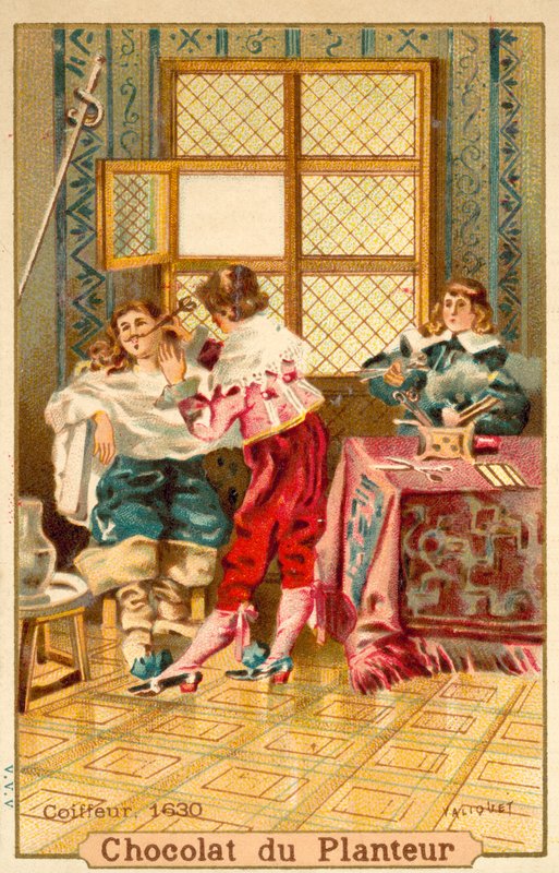 Frisör, 1630 av French School