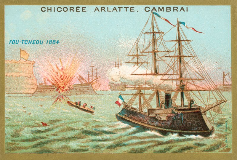 Slaget vid Fuzhou, Kina, kinesisk-franska kriget, 1884 av French School