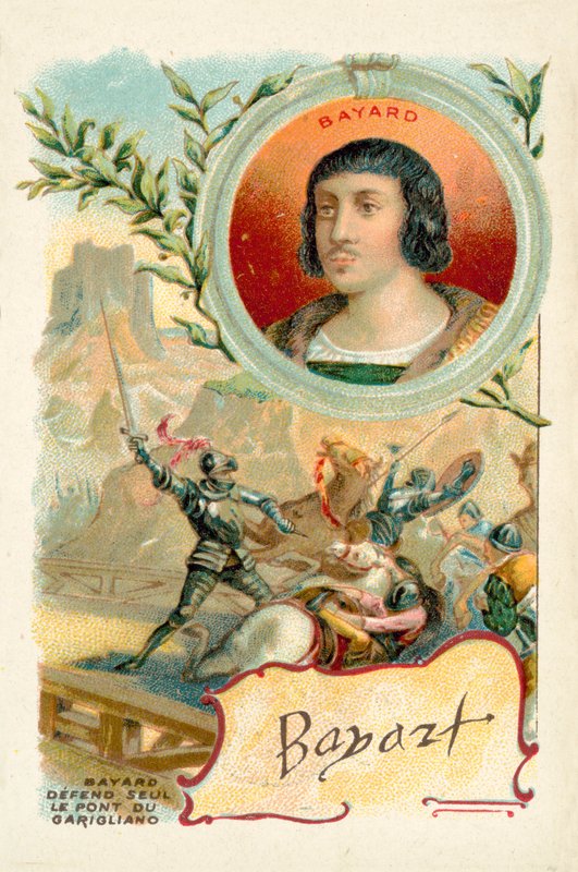 Bayard försvarade bron över Garigliano på egen hand, 1503 av French School