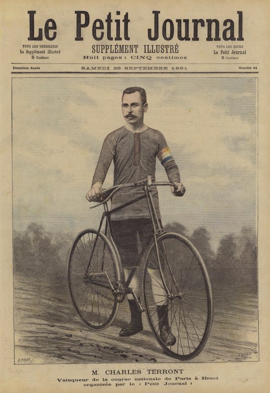 Charles Terront, vinnare av cykelloppet Paris-Brest av French School