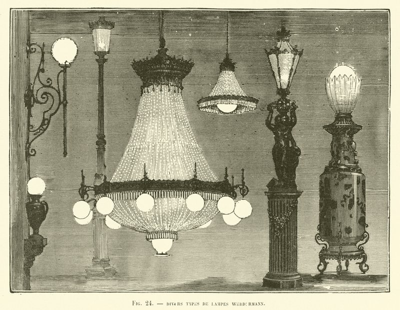 Dykare Typer De Lampes Werdermann av French School