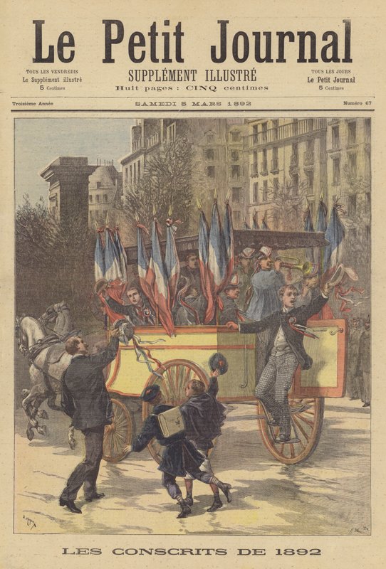 Franska arméns värnpliktiga 1892 av French School