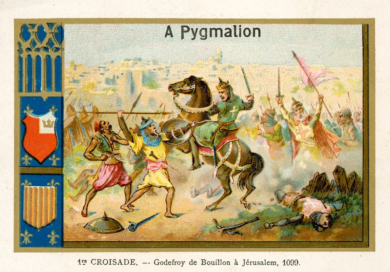 Godfrey of Bouillon i Jerusalem, 1:a korståget, 1099 av French School