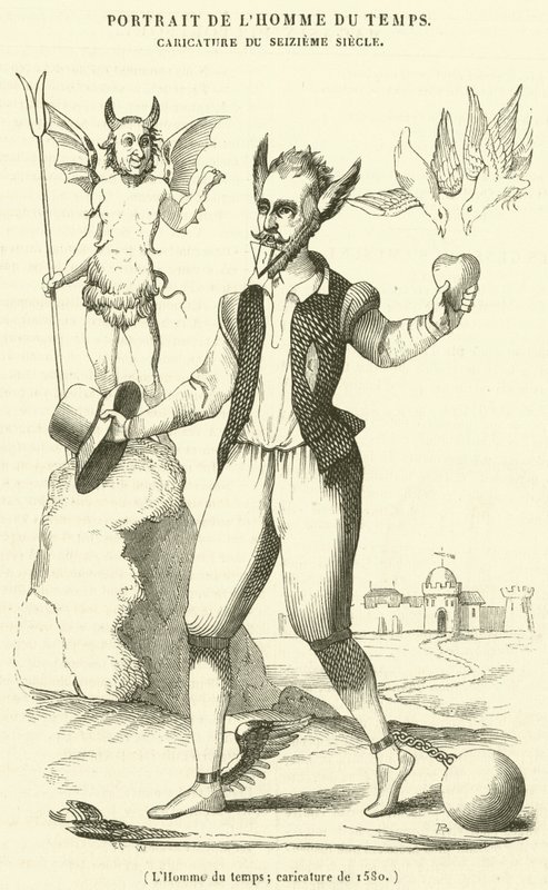 Tidens man, karikatyr från 1580 av French School