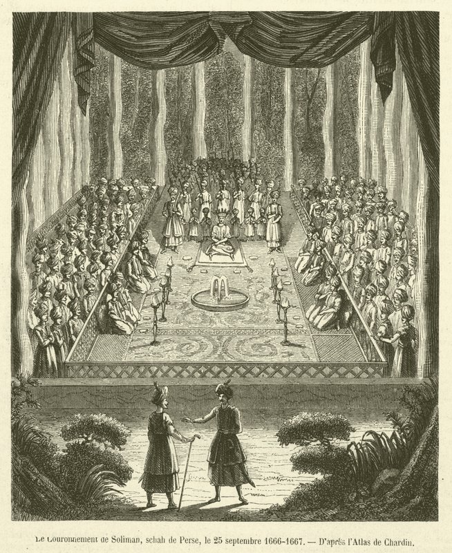 Kröningen av Suleiman, Shah av Persien, 25 september 1666-1667 av French School