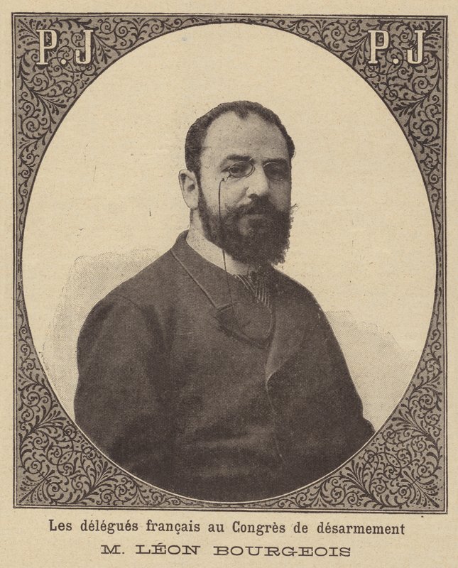 Leon Bourgeois, fransk delegat vid fredskonferensen i Haag 1899 av French School