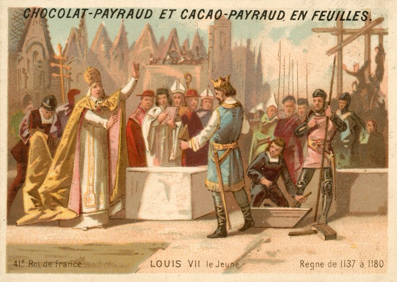 Ludvig VII av Frankrike av French School