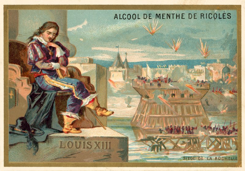 Ludvig XIII av Frankrike och belägringen av La Rochelle, 1627-1628 av French School
