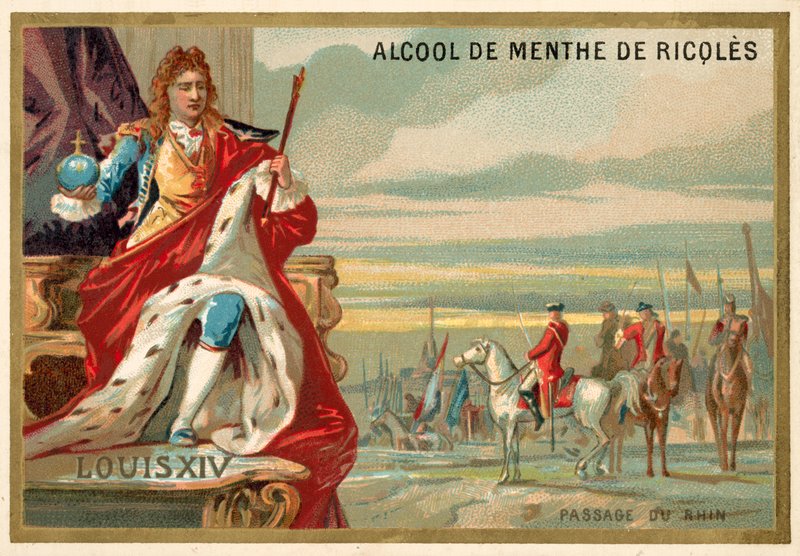 Ludvig XIV av Frankrike och den franska armén korsade Rhen, 1672 av French School