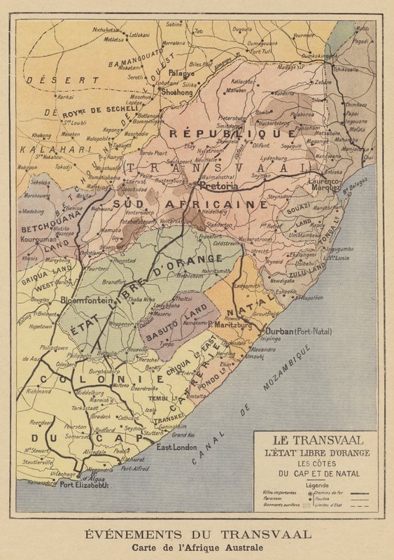Karta över Sydafrika av French School