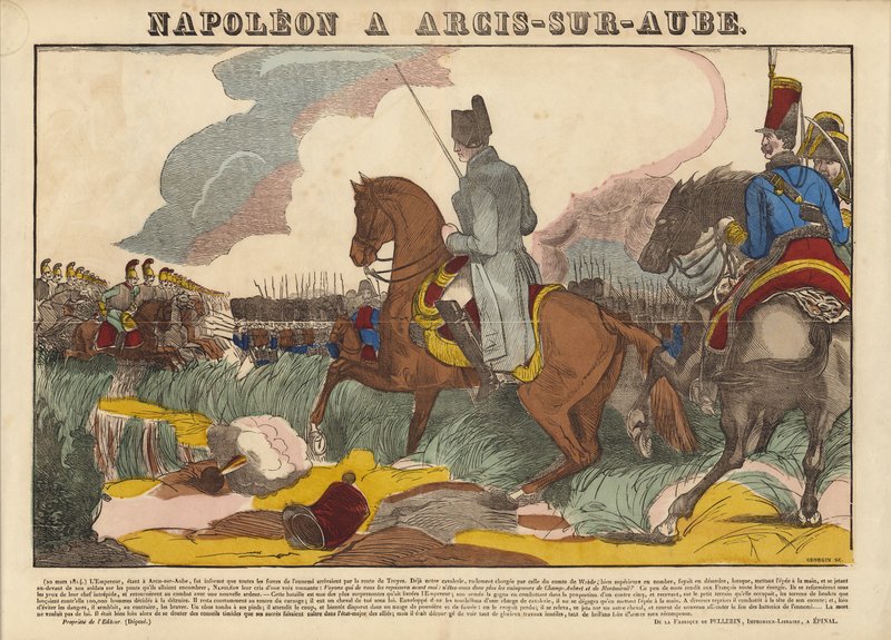 Napoleon i Arcis-Sur-Aube av French School
