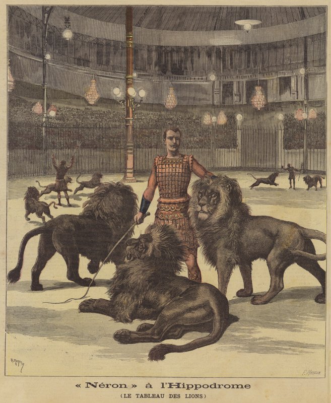 Nero, pantomim på Hippodromen, Paris av French School