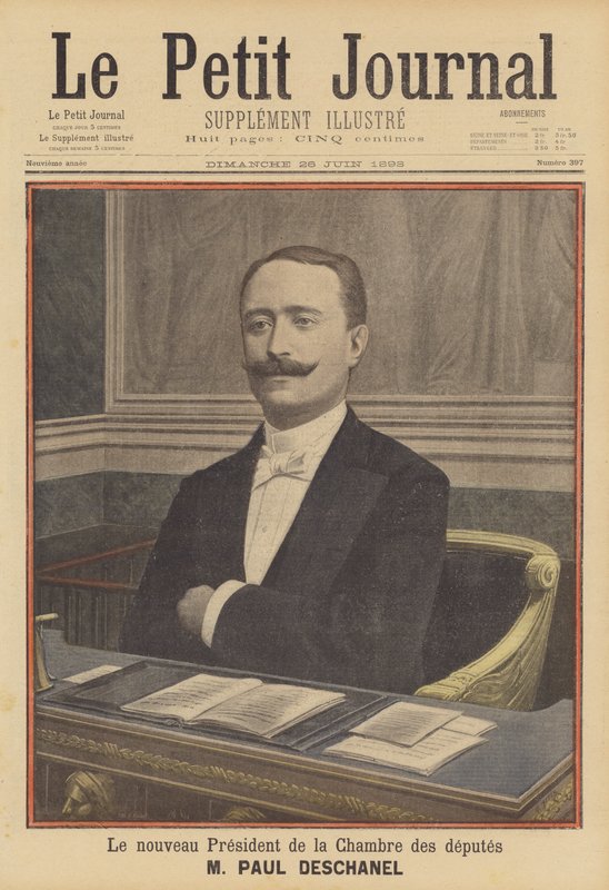 Paul Deschanel, ny ordförande för den franska deputeradekammaren av French School