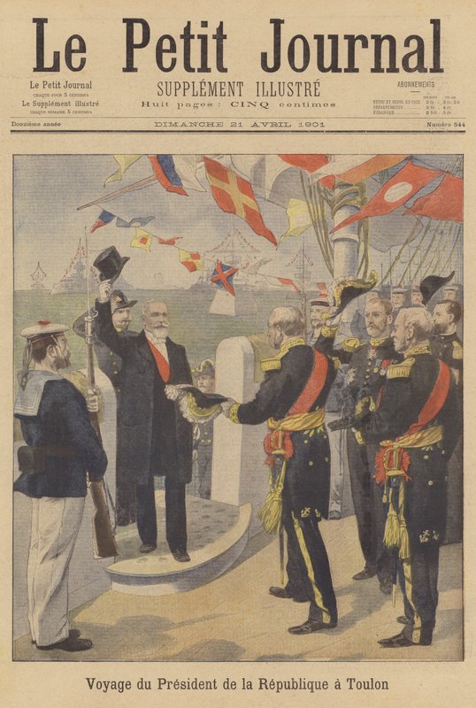 Frankrikes president Loubet besöker Toulon av French School