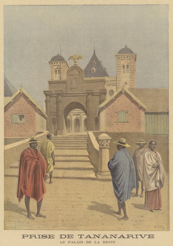 Kungliga palatset i Antananarivo, Madagaskar av French School