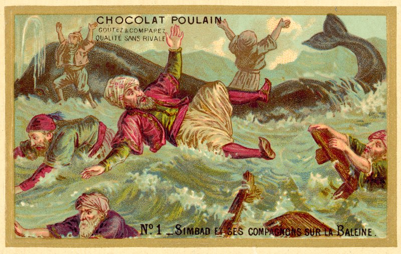 Sinbad och hans följeslagare på valen av French School