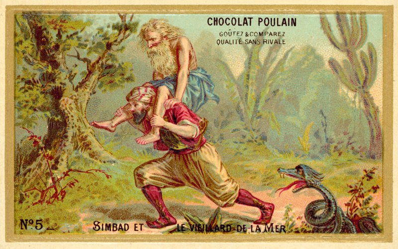 Sinbad och havets gamle man av French School