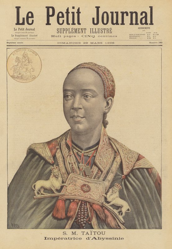 Taytou Betel, kejsarinna gemål av Menelik II av Etiopien av French School