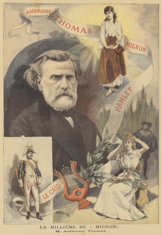 Den 1000:e föreställningen av Mignon, av Ambroise Thomas av French School