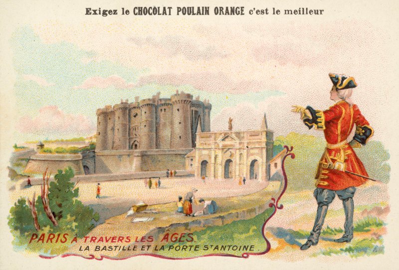 Bastiljen och Porte Saint-Antoine, Paris av French School