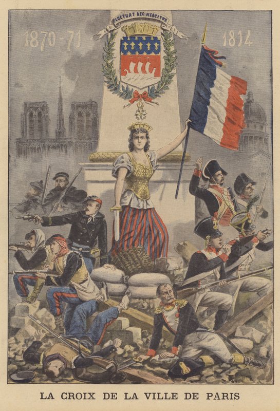 Korset av staden Paris av French School