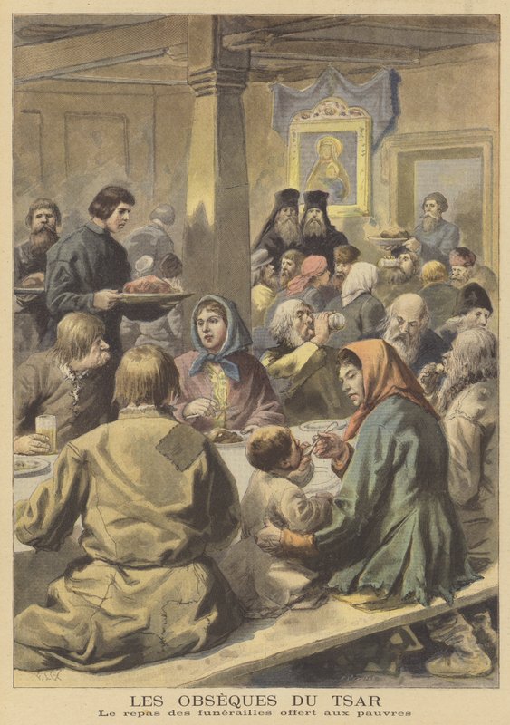 Begravningen av tsar Alexander III av Ryssland av French School