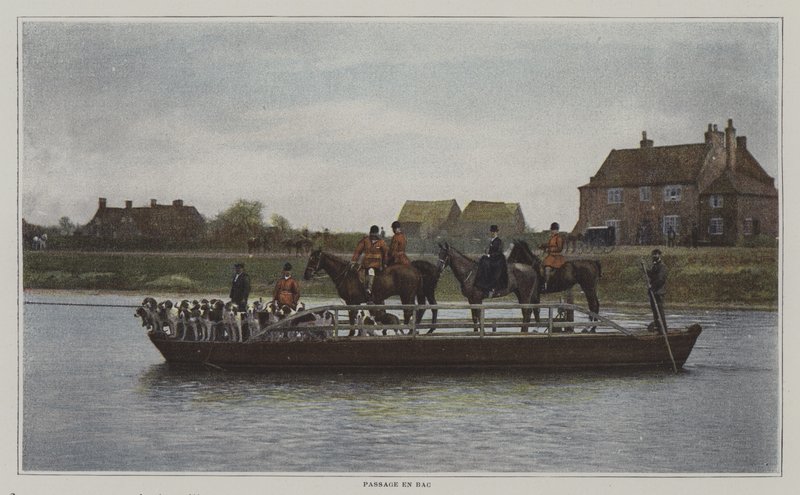 En jaktöverfart med färja (färgfoto) av French Photographer