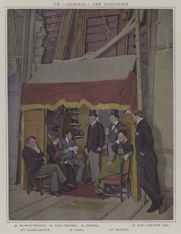 Skådespelare i kulisserna på Comedie-Francaise (färgfoto) av French Photographer