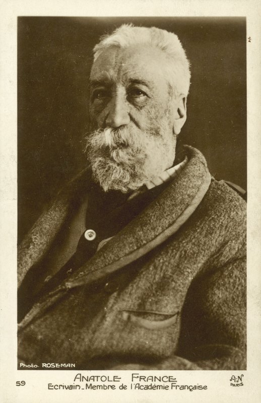 Anatole France, fransk poet, journalist och romanförfattare (s/v foto) av French Photographer