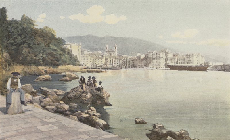 Bastia, Utsikt över den gamla hamnen och staden av French Photographer