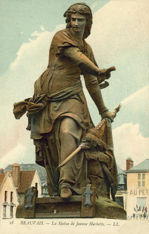 Beauvais, staty av Jeanne Hachette (färgfoto) av French Photographer