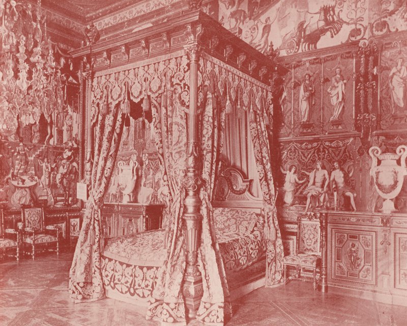 Sängrum för Anne av Österrike, Fontainebleau (s/v foto) av French Photographer