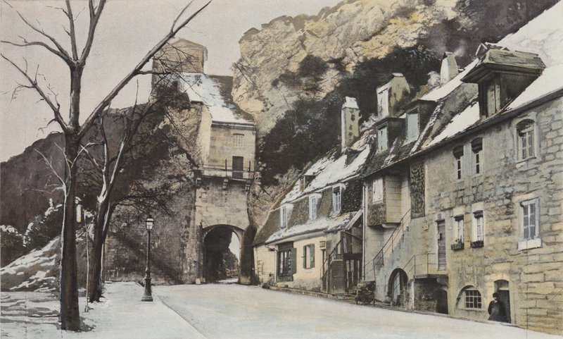 Besancon, Porte Taillee, Utsikt från sidan av staden av French Photographer