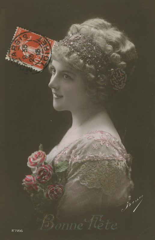 Grattis på födelsedagen. Vykort skickat 1913. av French Photographer