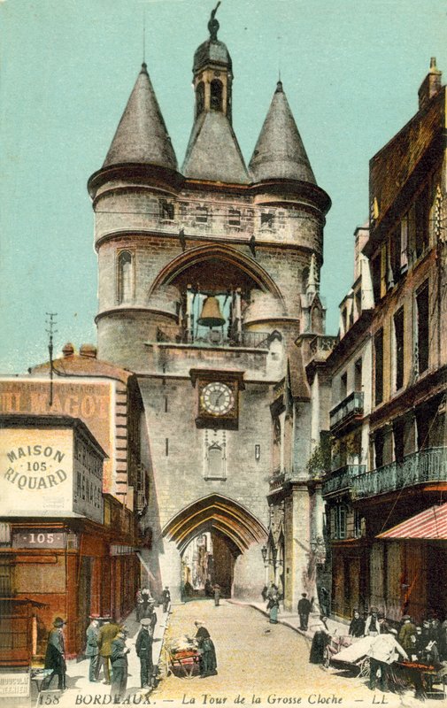 Bordeaux, Frankrike, Det stora klocktornet av French Photographer