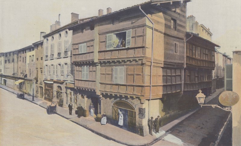 Village, Spanish House, i hörnet av rue Gambetta och rue du Gouvernement av French Photographer
