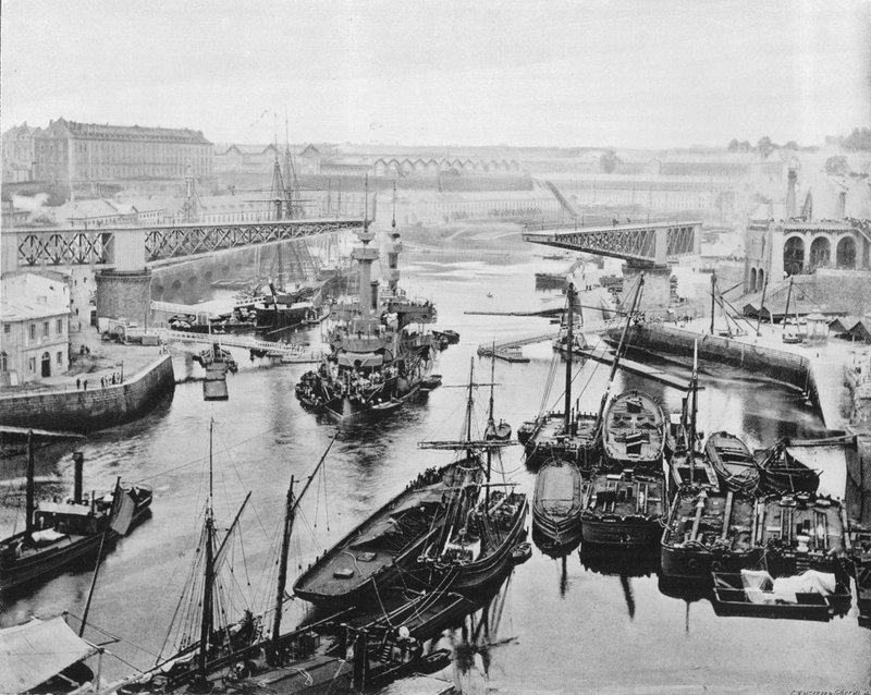 Brest - The Turning Bridge (s/v foto) av French Photographer